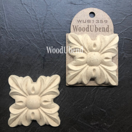 Element decorativ - 2 piese - WoodUbend - 7x7cm 1