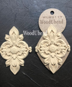 Elemente decorative - 2 piese - WoodUbend - 7.5×10.3 cm