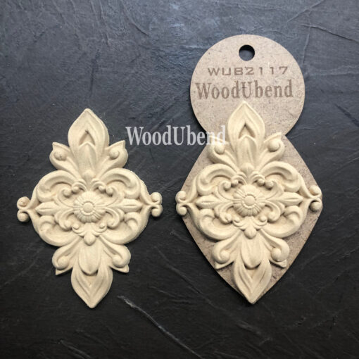 Elemente decorative - 2 piese - WoodUbend - 7.5×10.3 cm 1