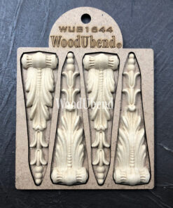 Elemente decorative - 4 piese - WoodUbend - 10,5x3 cm