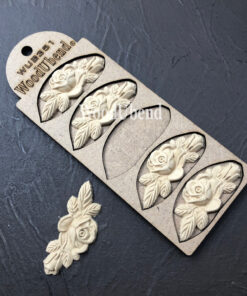 Elemente decorative - 5 piese - WoodUbend - 3x7cm