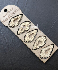 Elemente decorative - 5 piese - WoodUbend - 4.7×2.5cm