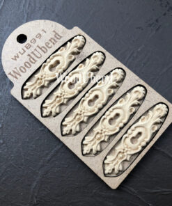 Elemente decorative - 5 piese - WoodUbend - 7×1.5cm