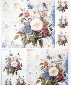Hârtie de orez - Bouquets - A4