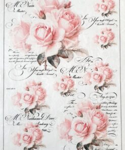 Hârtie de orez - Vintage Bouquets - A4