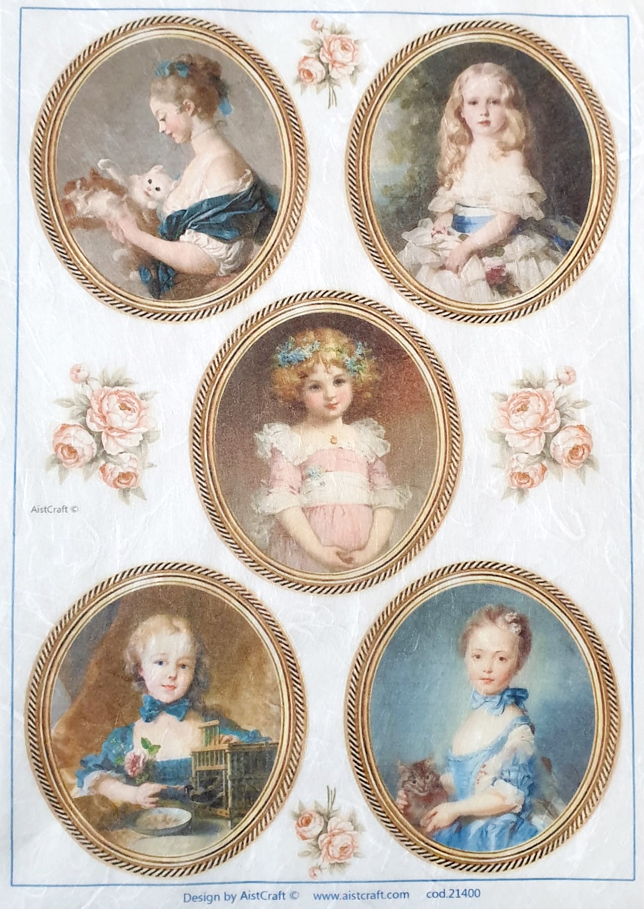 Hârtie de orez - Vintage Girls - A4 1 Hârtie de orez - Vintage Girls - A4