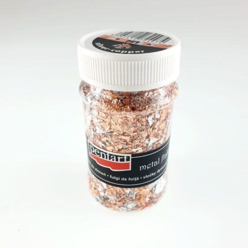 Metal flakes – silver& cooper M1 – 100 mg - Pentart 1