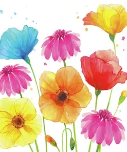Șervețel - Colourful Summer Flowers - 33x33 cm