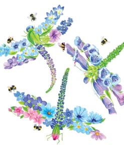 Șervețel - Dragonfly Fleurettes - 33x33 cm
