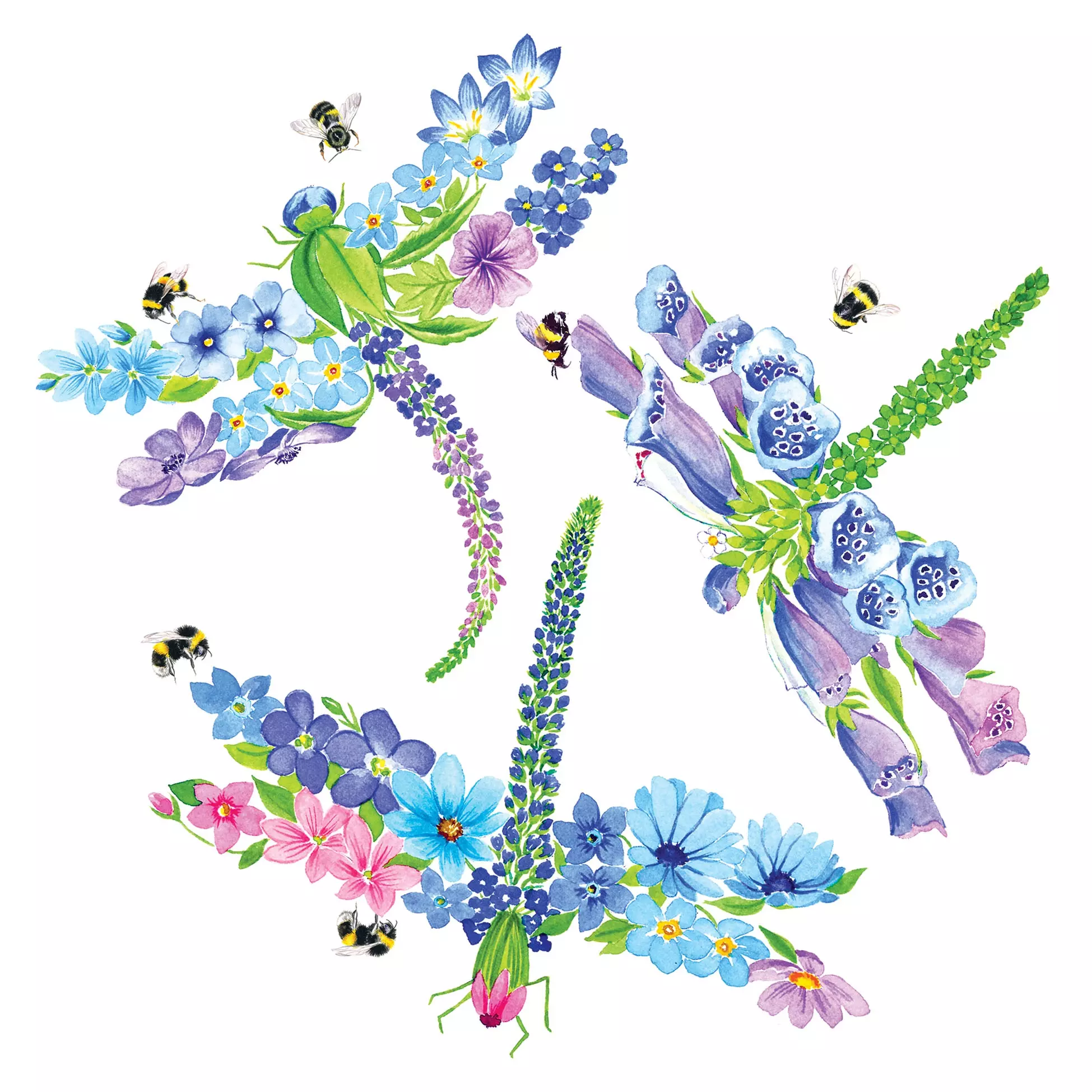 Șervețel - Dragonfly Fleurettes - 33x33 cm 1 Șervețel - Dragonfly Fleurettes - 33x33 cm