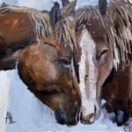 Șervețel - Frontier Horses - 33x33 cm
