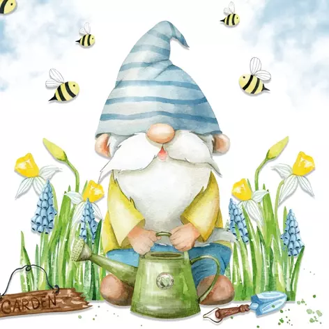 Șervețel - Garden Gnome - 33x33 cm 1 Șervețel - Garden Gnome - 33x33 cm
