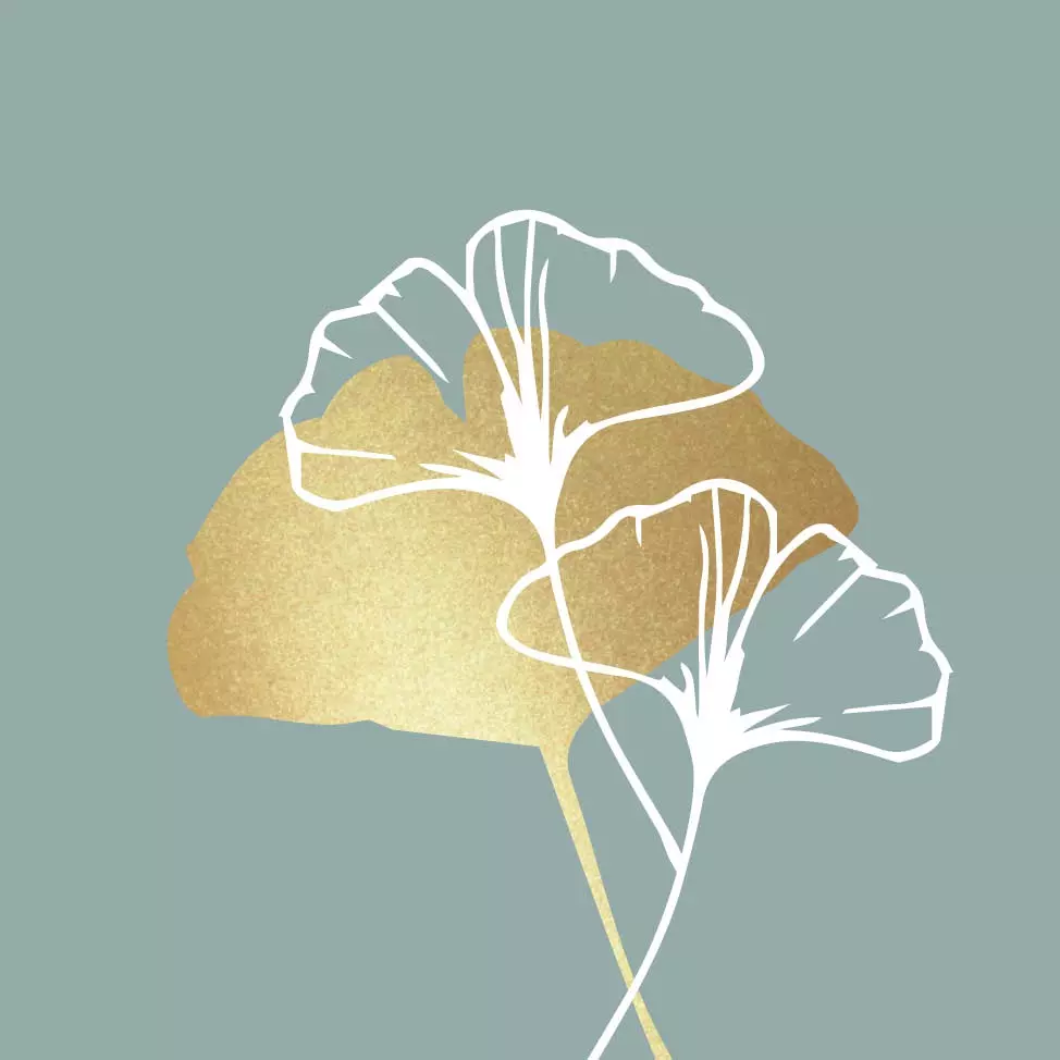 Șervețel - Golden Gingko eucalyptus - 33x33 cm 1 Șervețel - Golden Gingko eucalyptus - 33x33 cm