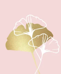 Șervețel - Golden Gingko rosé - 33x33 cm