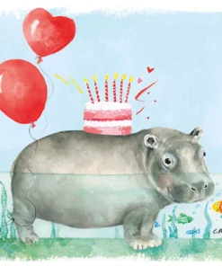 Șervețel - Happy Hippo - 33x33 cm