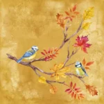 Șervețel - Oiseaux sur Branche - 33x33 cm