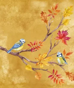 Șervețel - Oiseaux sur Branche - 33x33 cm