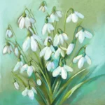 Șervețel - Snowdrops In Winter - 33x33 cm