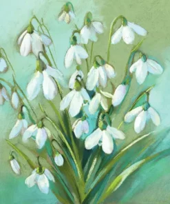 Șervețel - Snowdrops In Winter - 33x33 cm