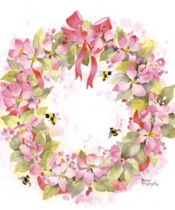 Șervețel - Spring Wreath - 33x33 cm