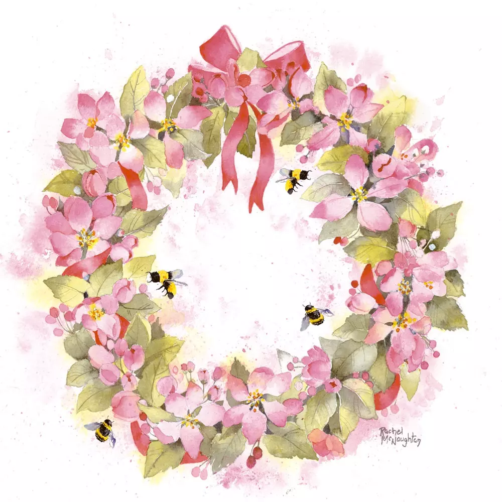 Șervețel - Spring Wreath - 33x33 cm 1 Șervețel - Spring Wreath - 33x33 cm