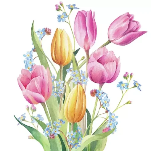 Șervețel - Tulips Bouquet - 33x33 cm 1