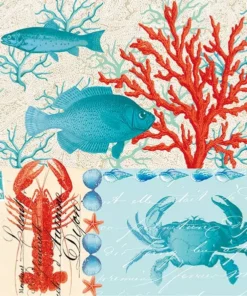 Șervețel - Water World Cream - 33x33 cm