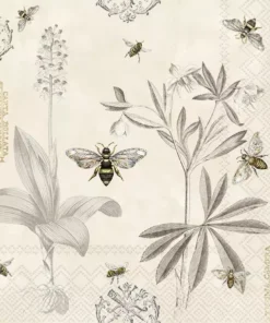 Șervețel - Wild Honey Flowers cream - 33x33 cm