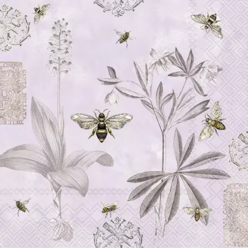 Șervețel - Wild Honey Flowers lilac - 33x33 cm 1