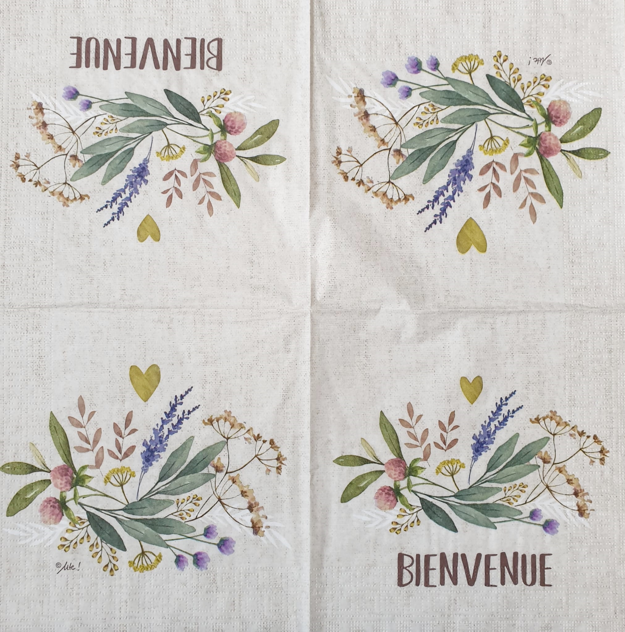 Șervețel - Provence Bienvenue - 33x33 cm 2 Șervețel - Provence Bienvenue - 33x33 cm - imagine 2