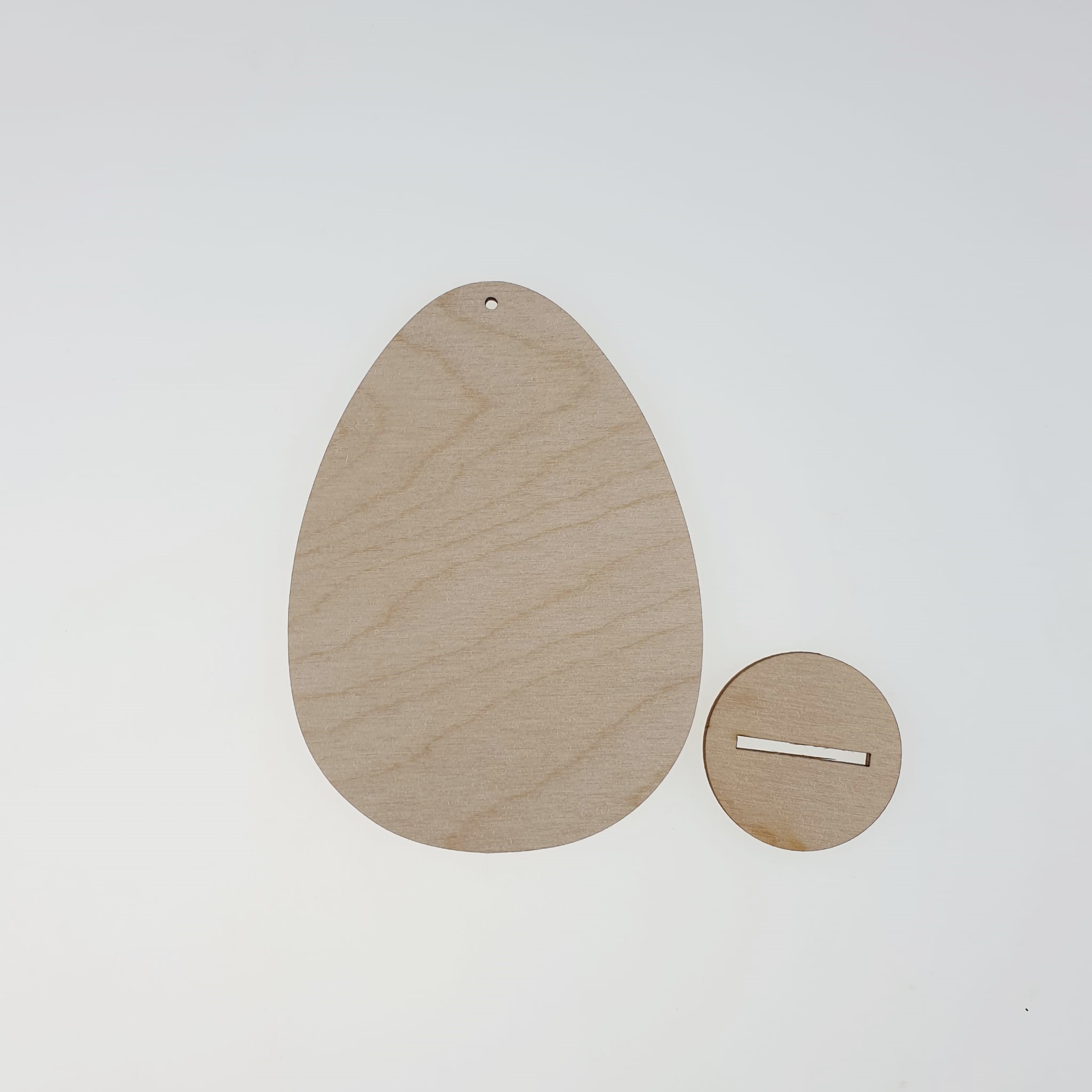 Decorațiune lemn - ou plat cu suport - 14,5x10,5x0,3 cm 2 Decorațiune lemn - ou plat cu suport - 14,5x10,5x0,3 cm - imagine 2
