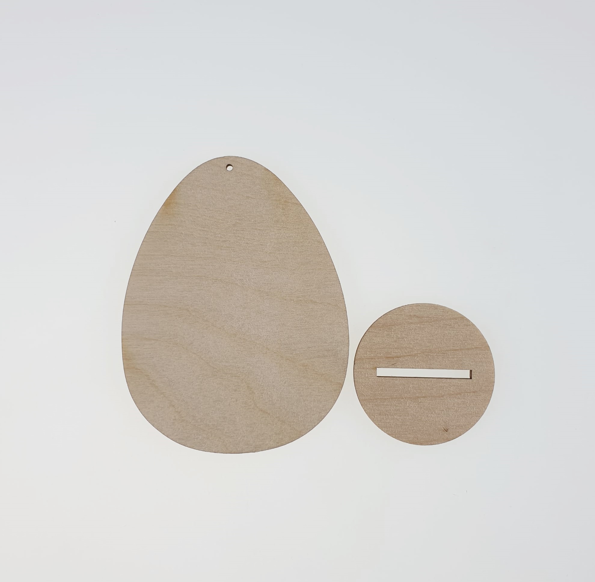 Decorațiune lemn - ou plat cu suport - 10,5x8x0,3 cm 2 Decorațiune lemn - ou plat cu suport - 10,5x8x0,3 cm - imagine 2