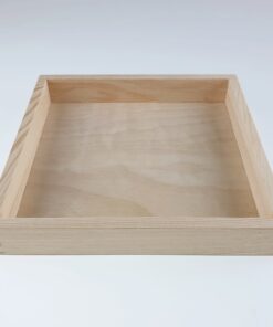 Tavă din lemn - pătrată - 20x20x3 cm