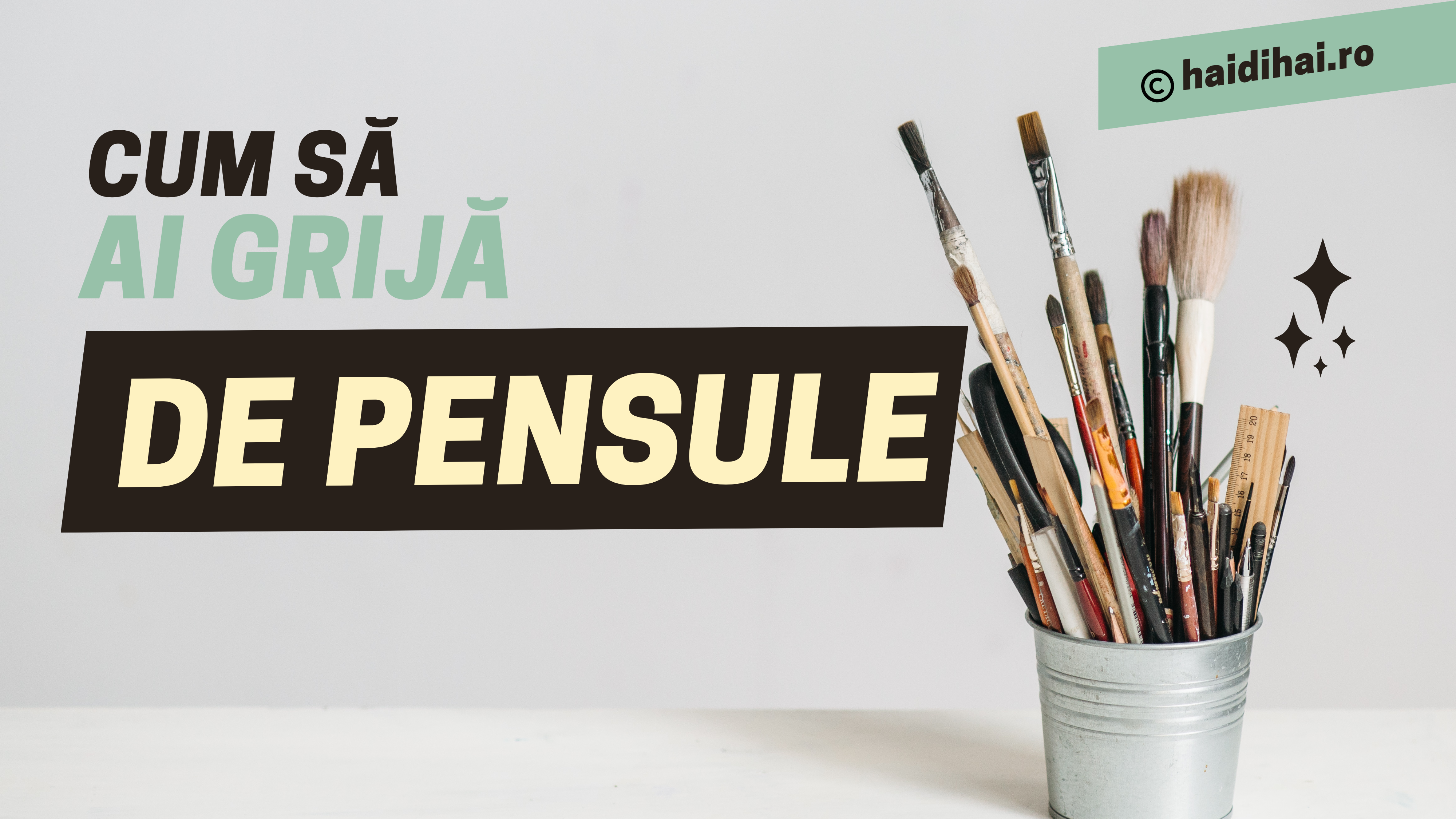 Citește mini-ghidul nostru de utilizare, întreținere și depozitare a pensulelor. 13