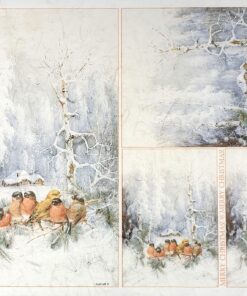 Hârtie de orez - Birds in Winter - 32x45 cm