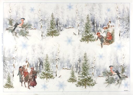 Hârtie de orez - Christmas Joy - 32x45 cm 1