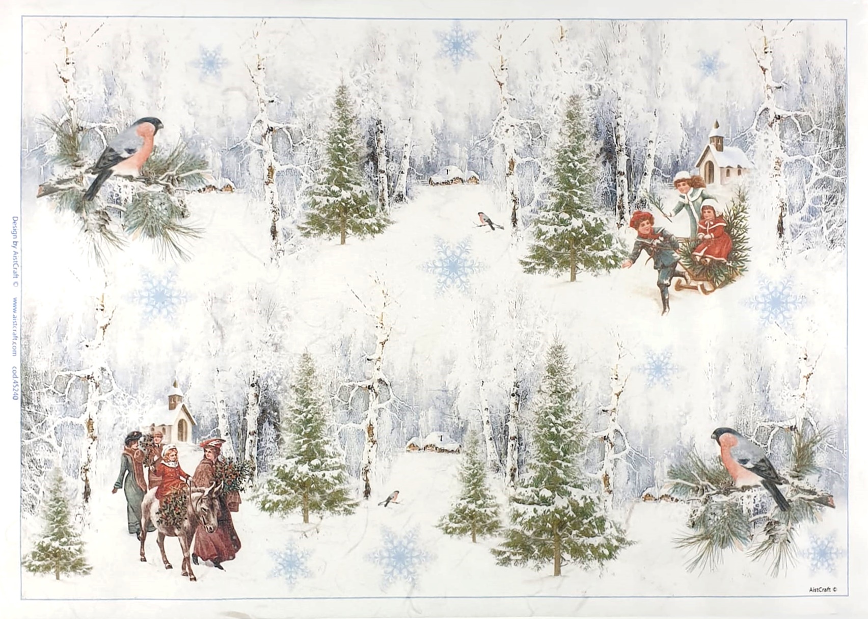Hârtie de orez - Christmas Joy - 32x45 cm 1 Hârtie de orez - Christmas Joy - 32x45 cm