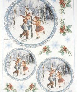 Hârtie de orez - Dancing children - A4