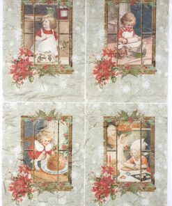 Hârtie de orez - Preparations for Christmas - 32x45 cm