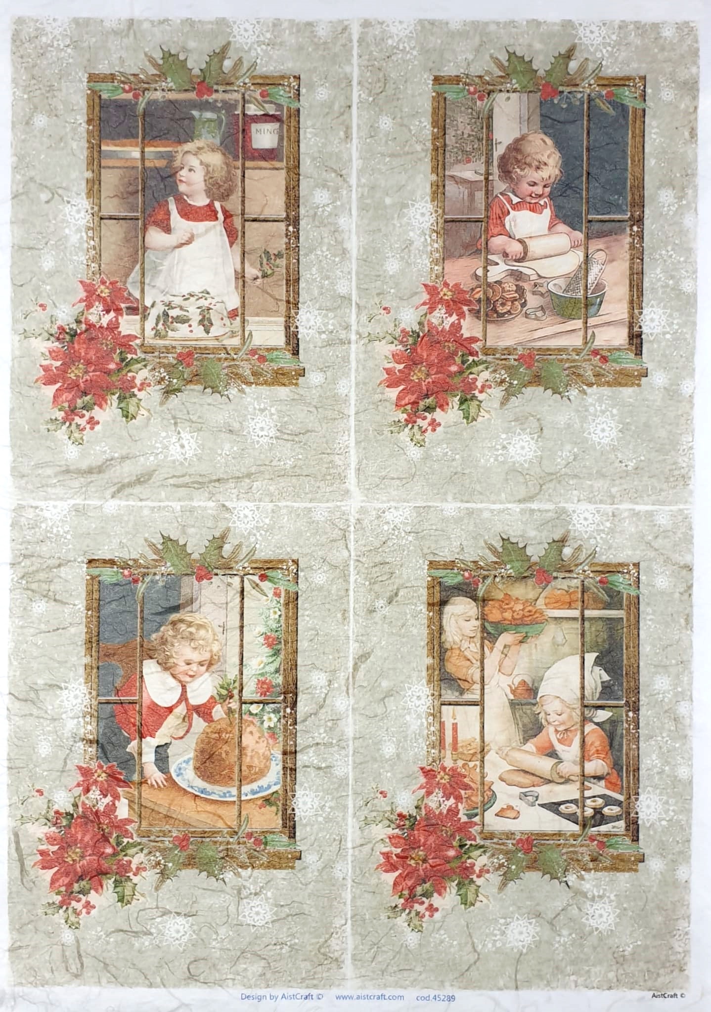 Hârtie de orez - Preparations for Christmas - 32x45 cm 1 Hârtie de orez - Preparations for Christmas - 32x45 cm
