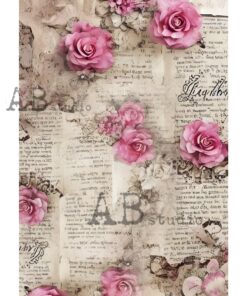 Hârtie de orez - Roses - A4