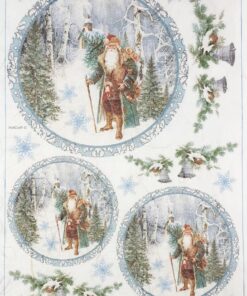 Hârtie de orez -Santa is coming - A4