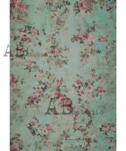 Hârtie de orez - Shabby Wallpaper - A4