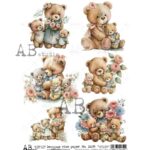 Hârtie de orez - Teddy Bears - A4