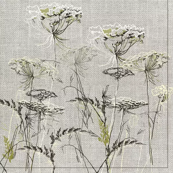 Șervețel - Achillea Sketch Linen - 33x33 cm 1 Șervețel - Achillea Sketch Linen - 33x33 cm