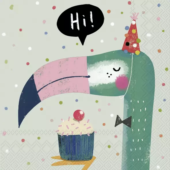 Șervețel - Birthday Hi - 33x33 cm 1 Șervețel - Birthday Hi - 33x33 cm