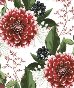 Șervețel - Burgundy Dahlia Flowers - 33x33 cm