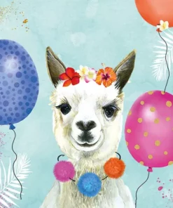 Șervețel - Party Lama - 33x33 cm
