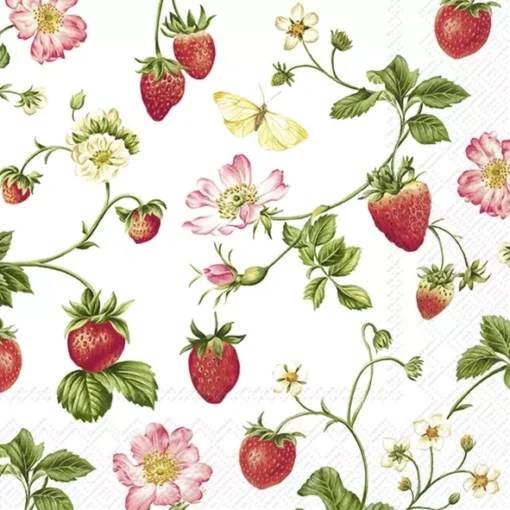 Șervețel - Sweet Strawberry - 33x33 cm 1