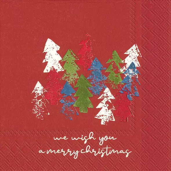 Șervețel - We Wish You red - 33x33 cm 1 Șervețel - We Wish You red - 33x33 cm